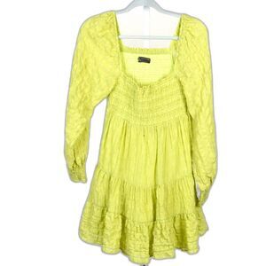 Urban Outfitter Citron Balloon Sleeve Baby Doll Dress Size M